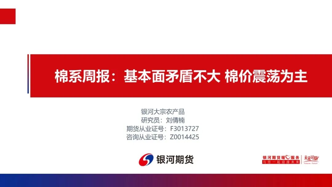 【棉系周报】基本面矛盾不大 棉价震荡为主(图1)