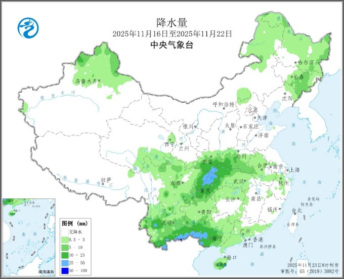 图2 全国降水量