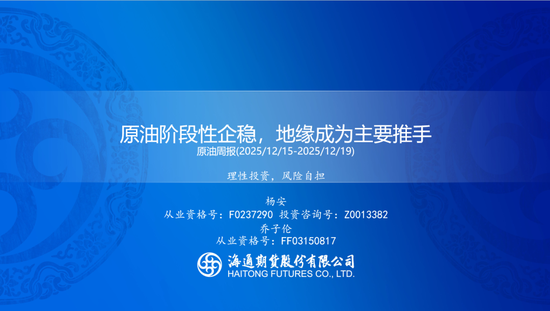 原油周报：原油阶段性企稳，地缘成为主要推手(图1)