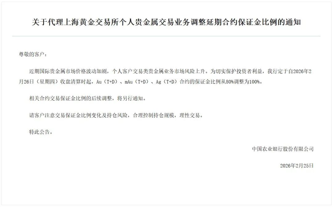 上调至100%！金价迅猛上涨，国有大行紧急出手(图1)
